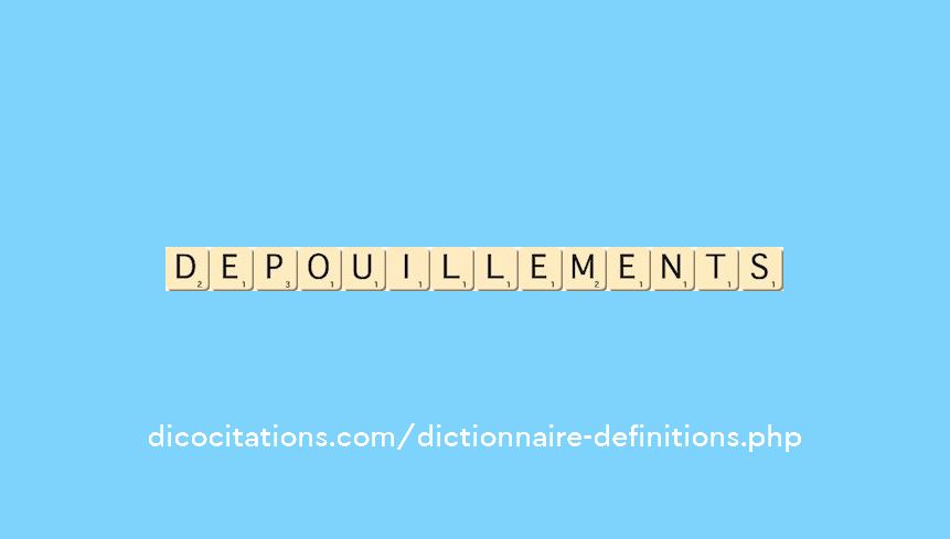 depouillements depouillements