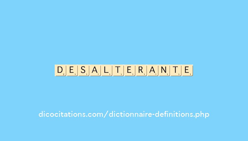 desalterante desalterante