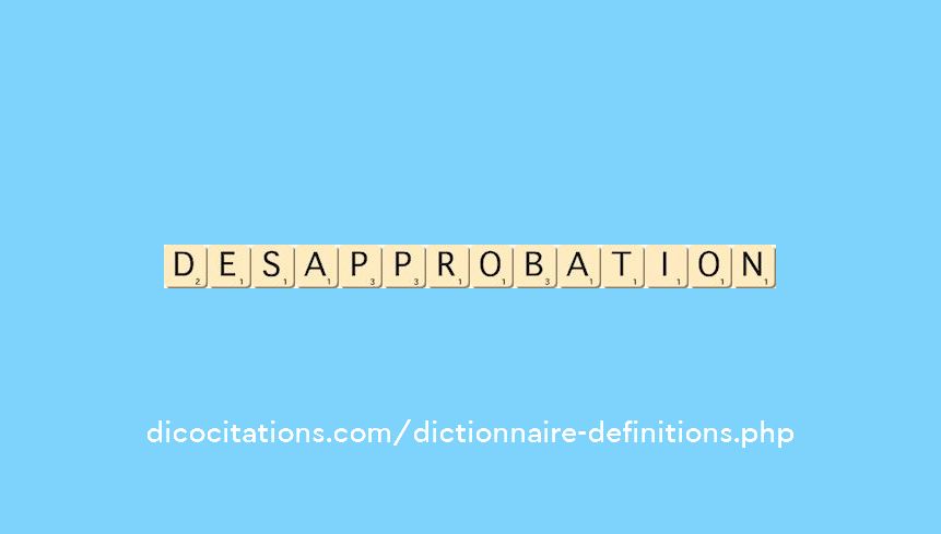 desapprobation