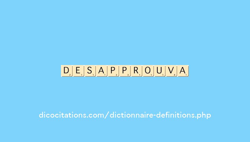 desapprouva
