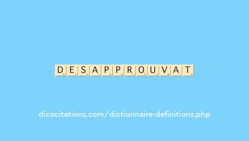 desapprouvat