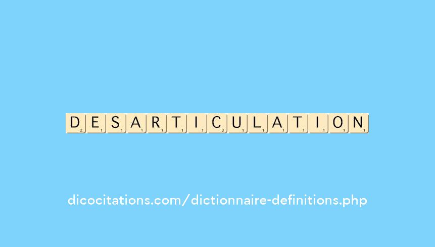 desarticulation