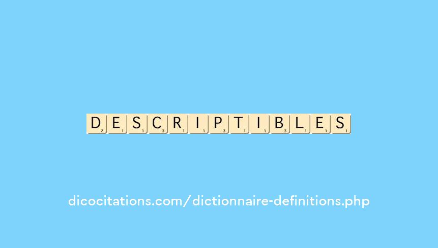 descriptibles descriptibles
