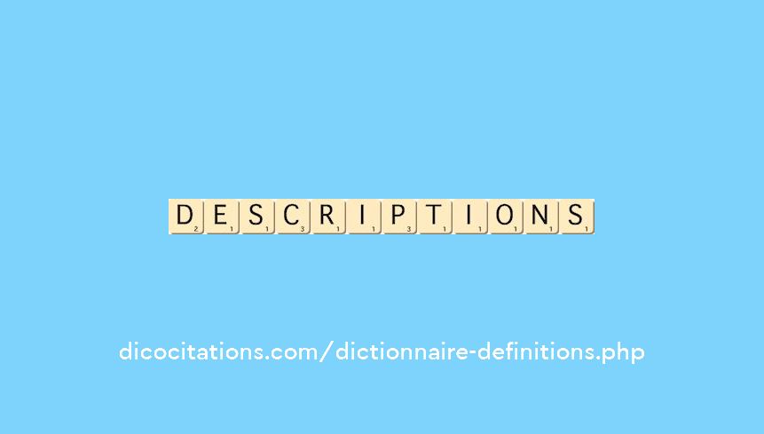 descriptions descriptions