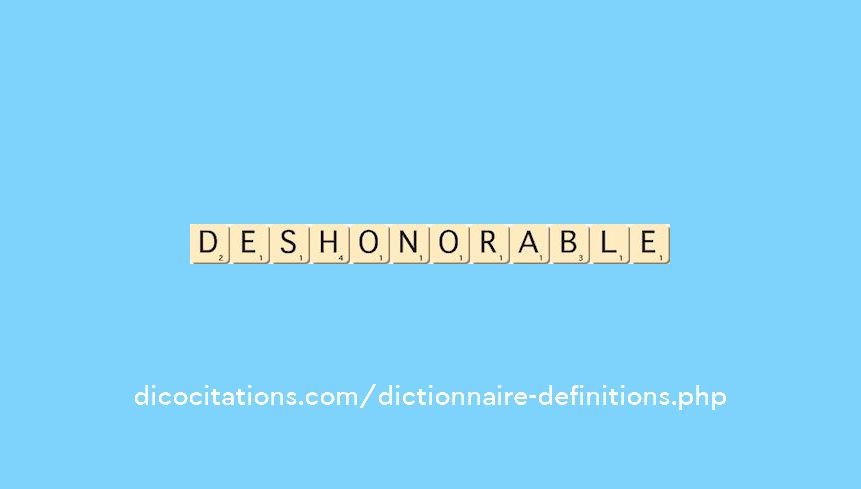 deshonorable