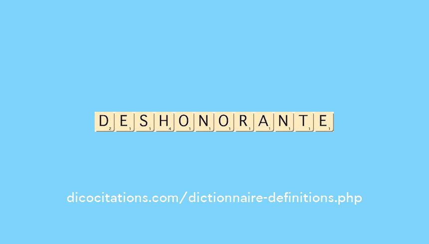 deshonorante