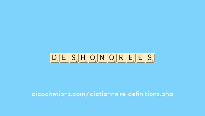 deshonorees deshonorees