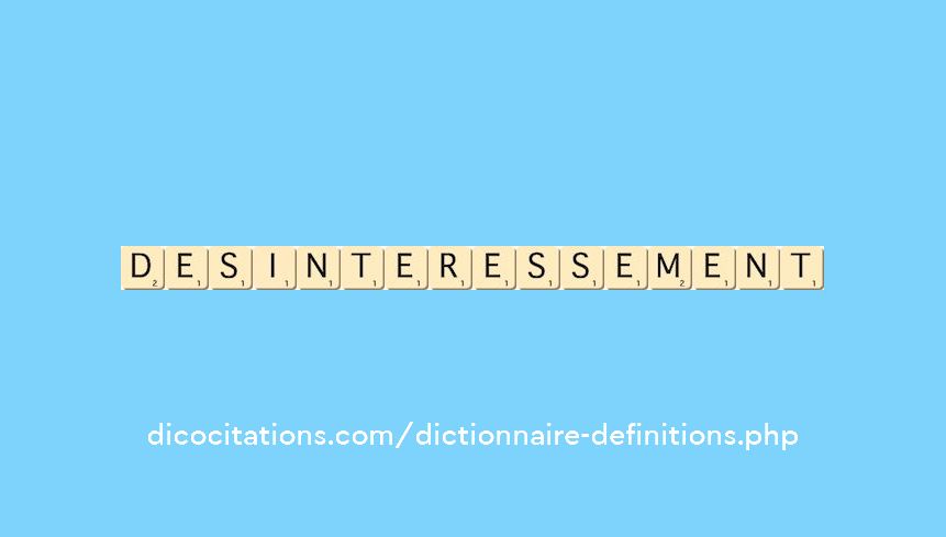 desinteressement