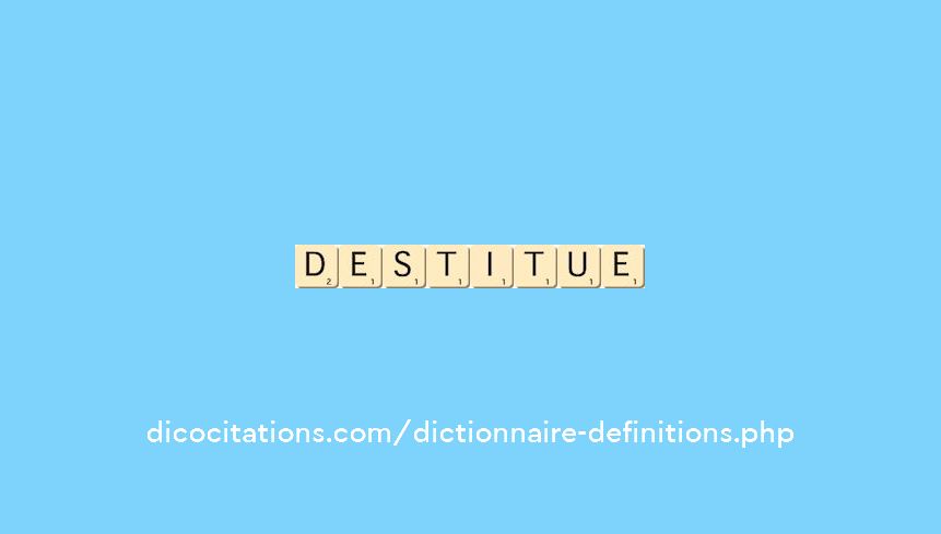 destitue