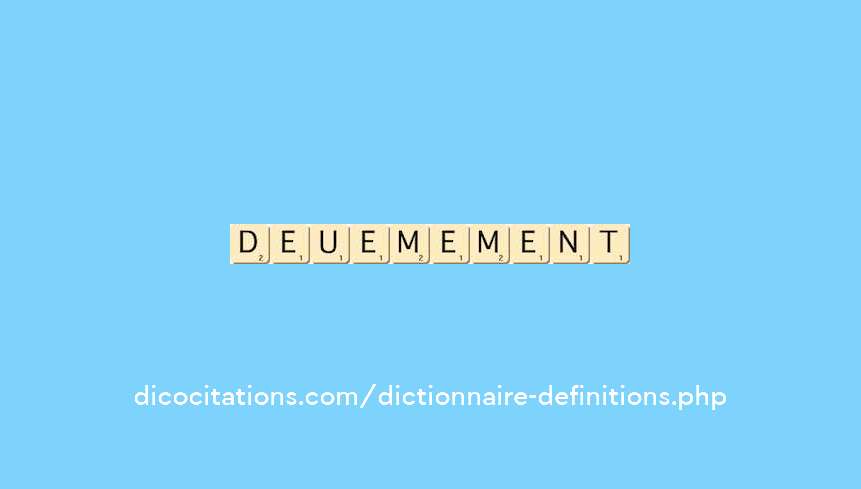 deuxiemement deuxiemement