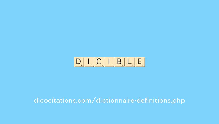 dicible