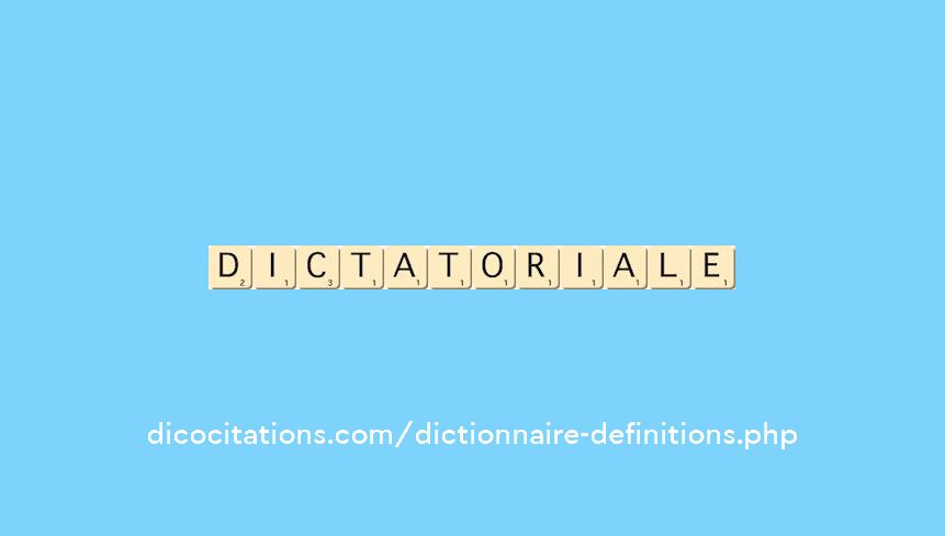 dictatoriale dictatoriale
