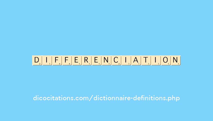 differenciation differenciation