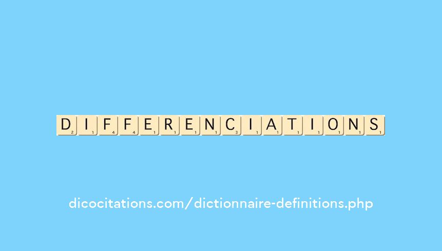 differenciations differenciations