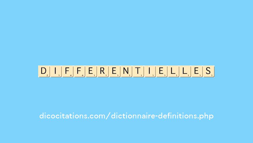 differentielles differentielles