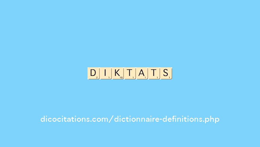 diktats diktats