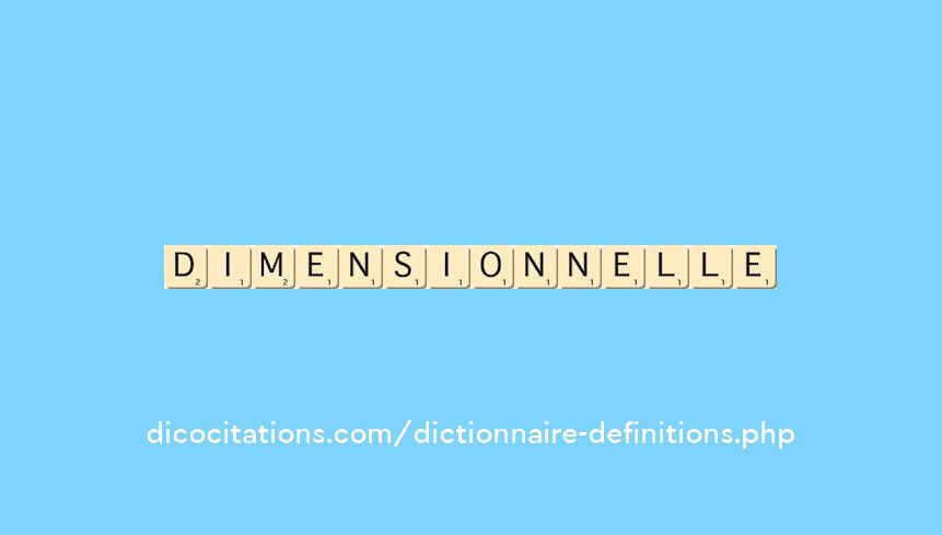 dimensionnelle dimensionnelle
