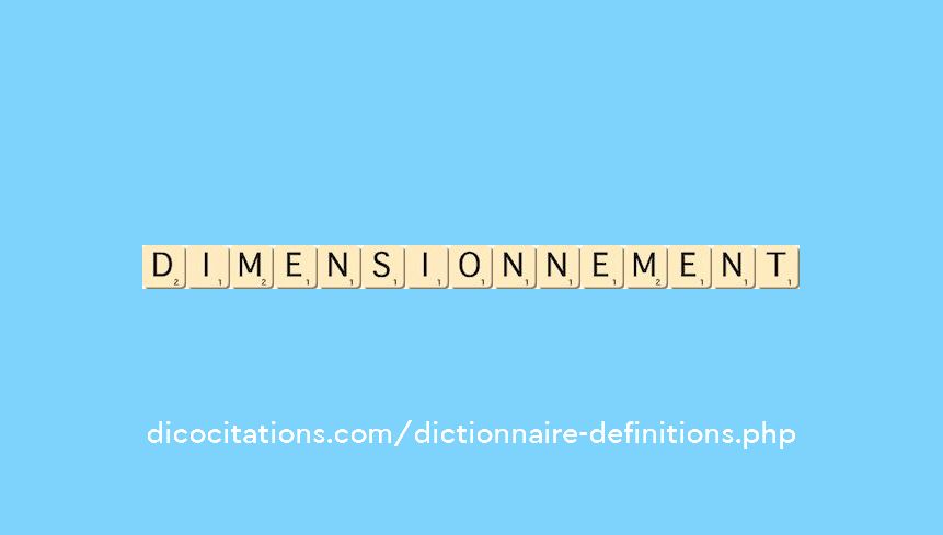 dimensionnement dimensionnement