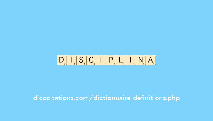 disciplina disciplina