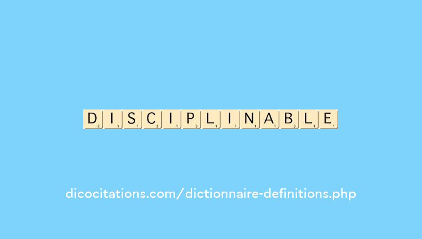 disciplinable