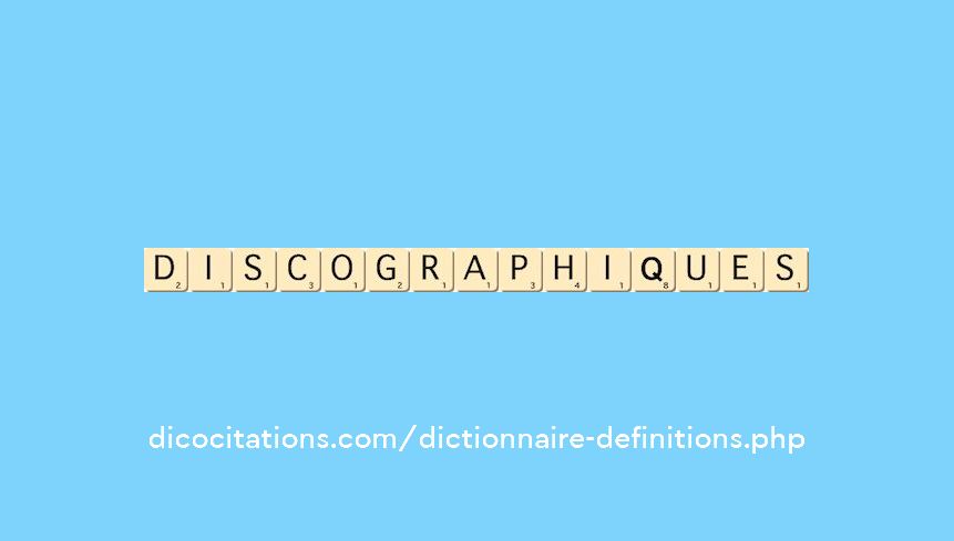 discographiques discographiques
