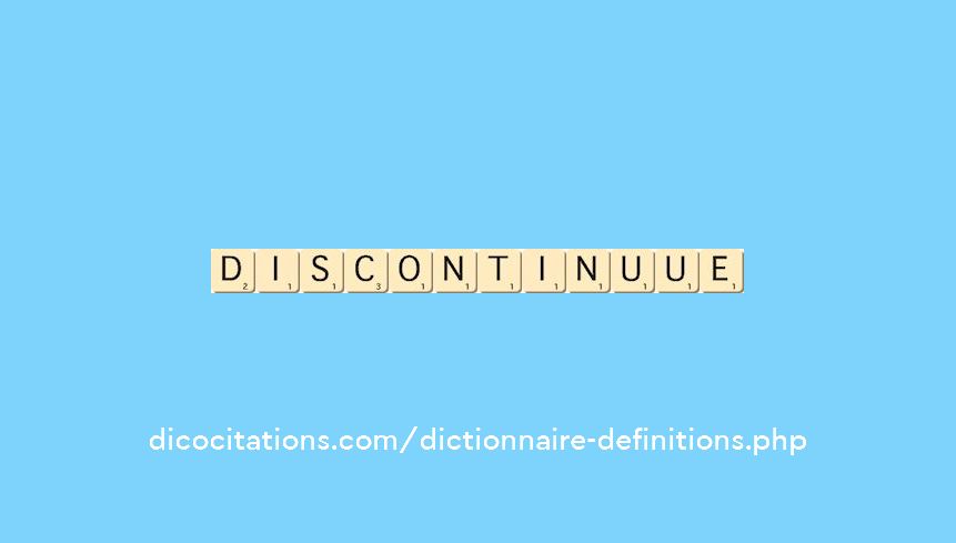 discontinu--ue