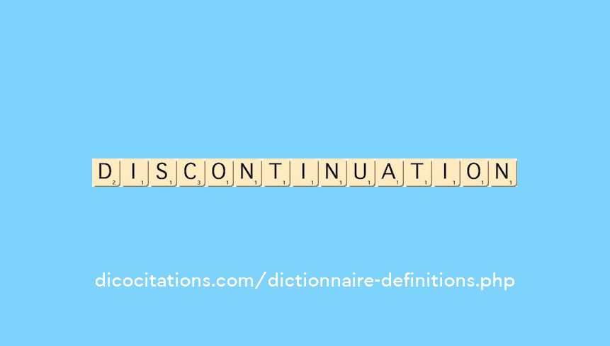 discontinuation