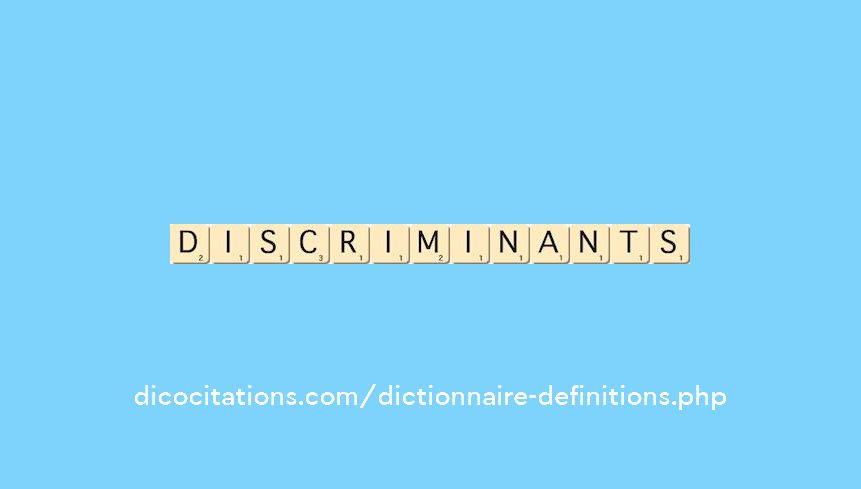 discriminants discriminants