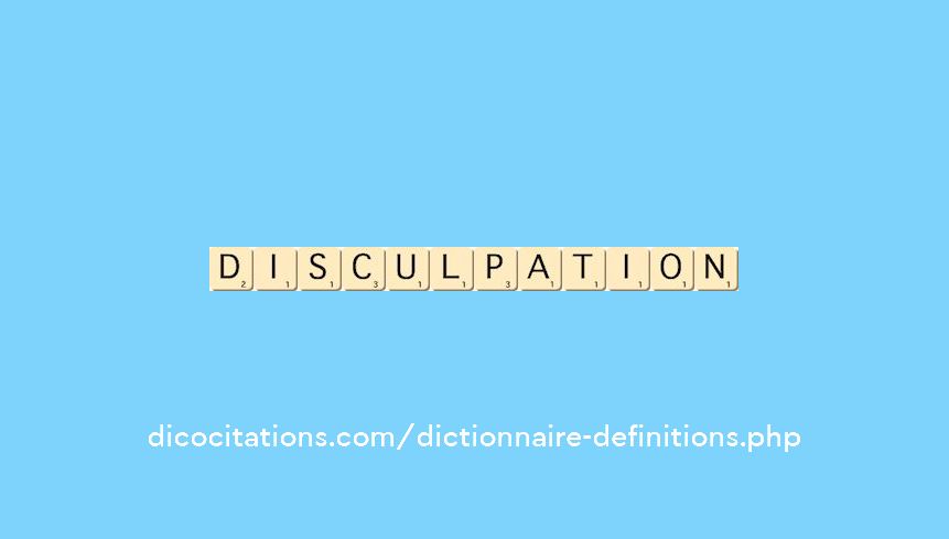 disculpation
