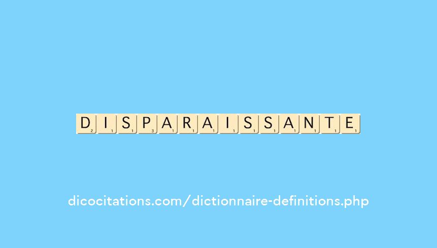 disparaissante