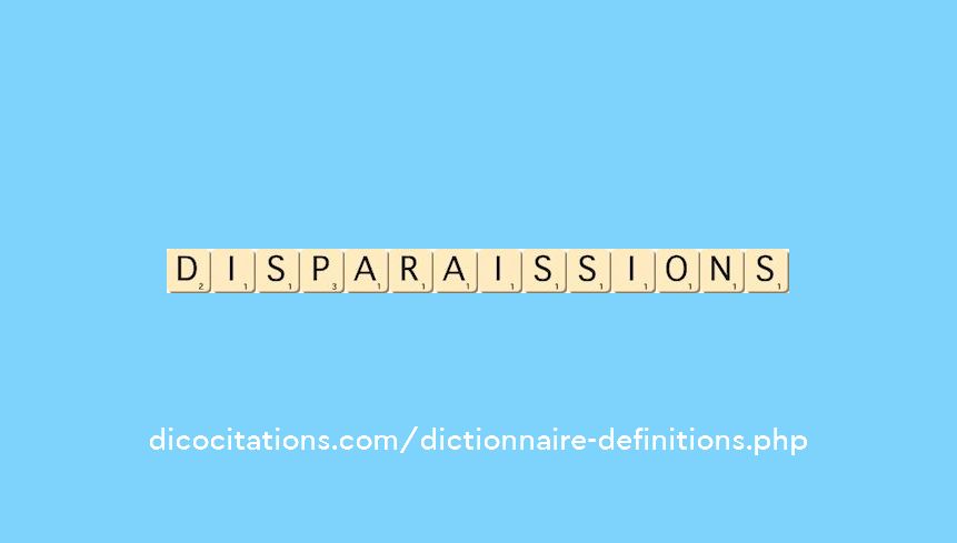 disparaissions