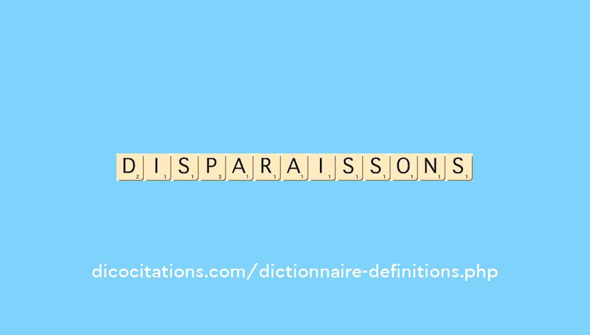 disparaissons disparaissons