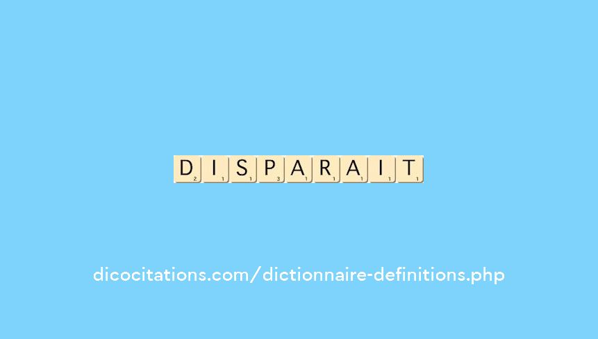 disparait disparait