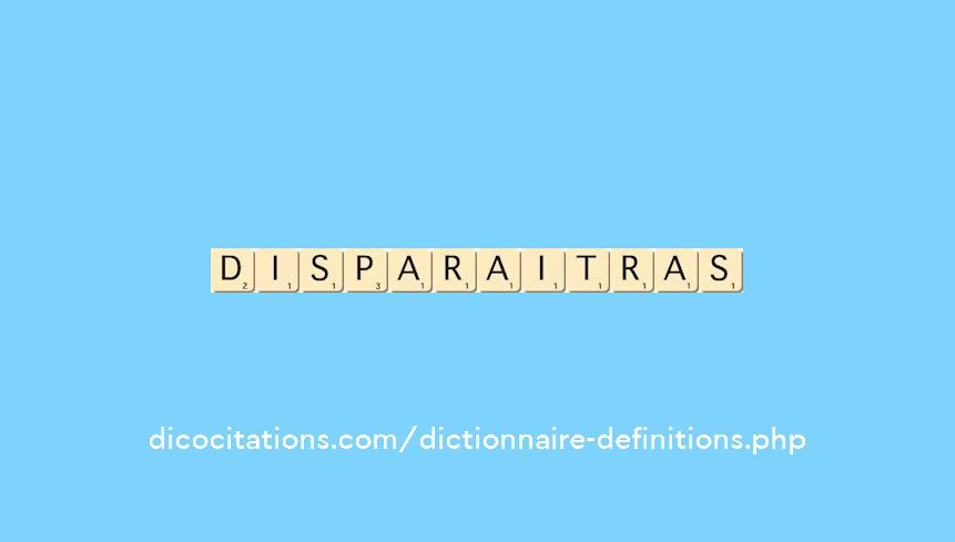 disparaitras disparaitras