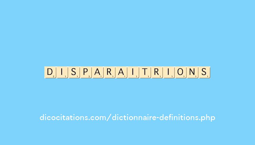 disparaitrions
