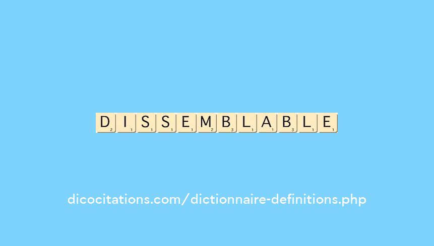 dissemblable