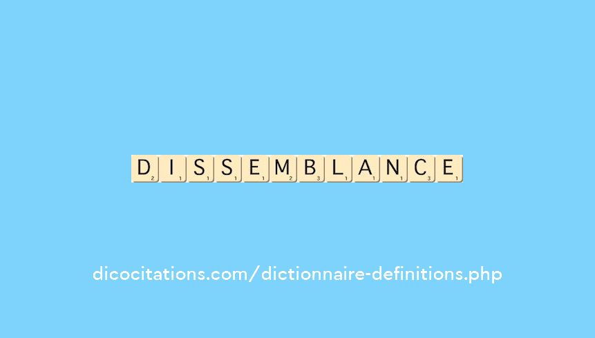 dissemblance dissemblance