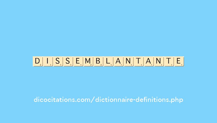 dissemblant--ante