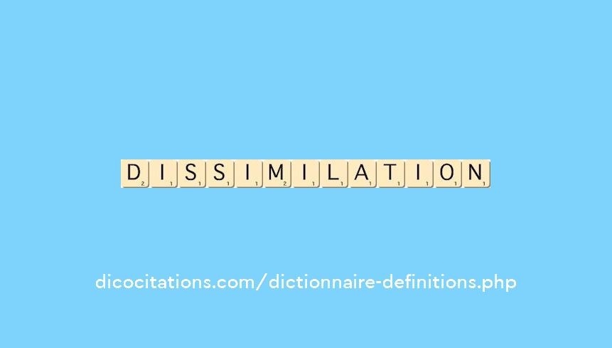 dissimilation dissimilation