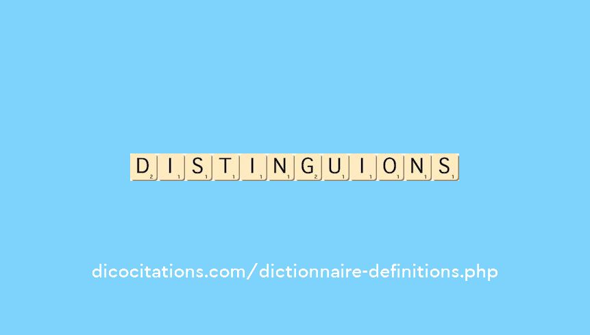 distinguions