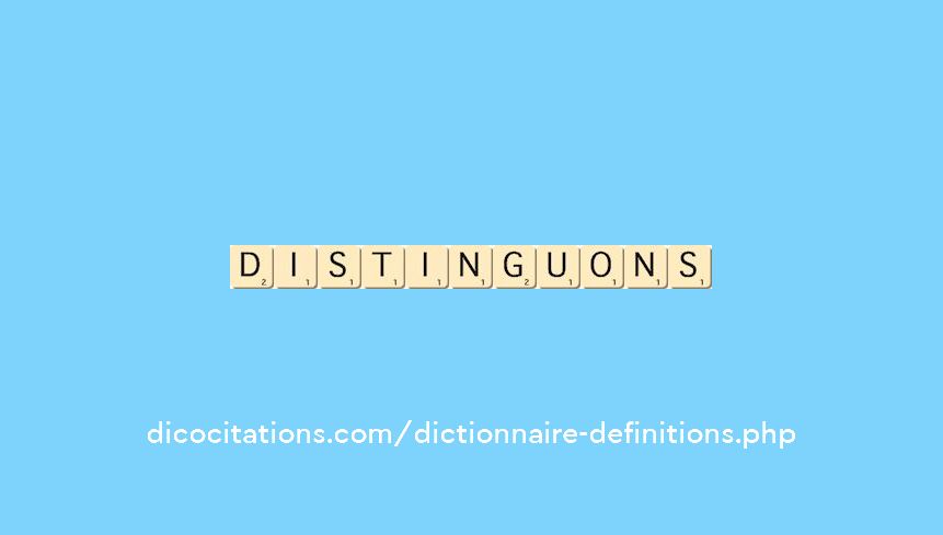 distinguons