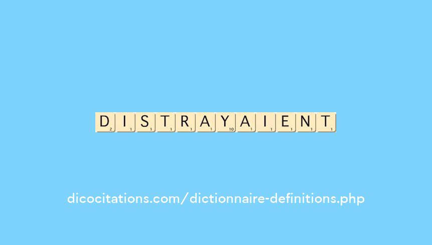 distrayaient distrayaient