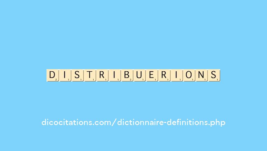 distribuerions distribuerions