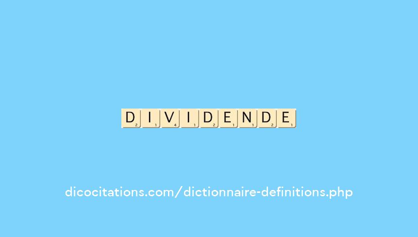 dividende