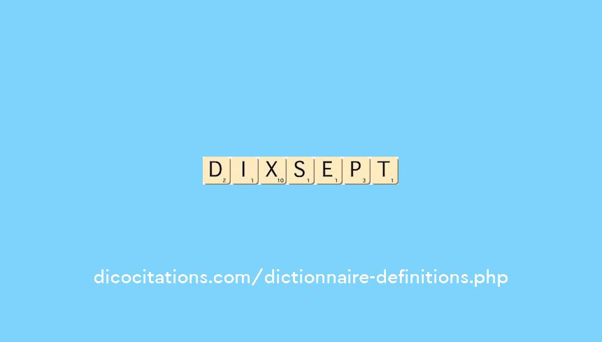 dix-sept dix-sept