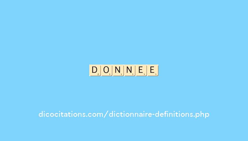 donnee