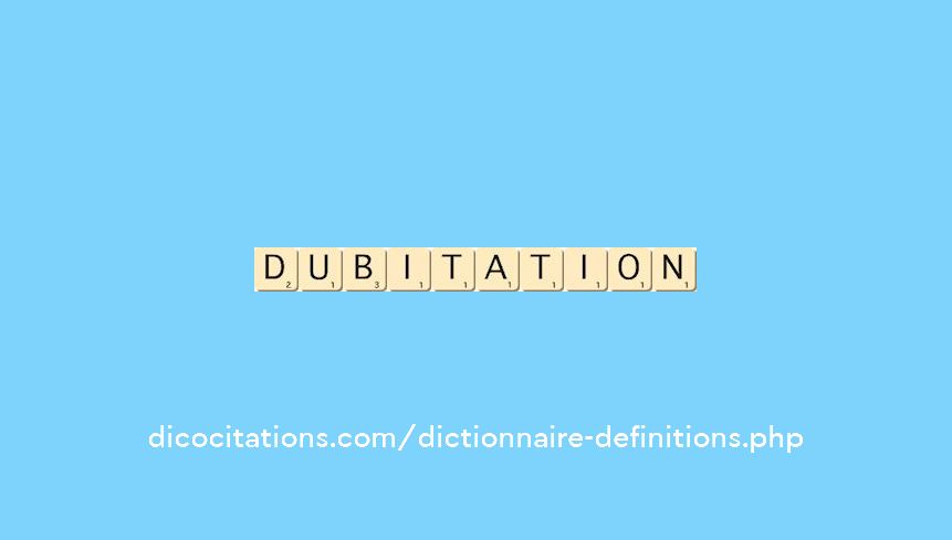 dubitation
