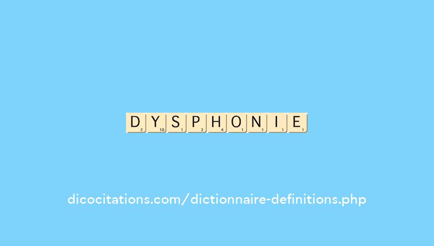 dysphonie dysphonie