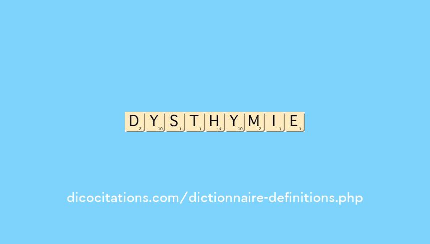 dysthymie dysthymie