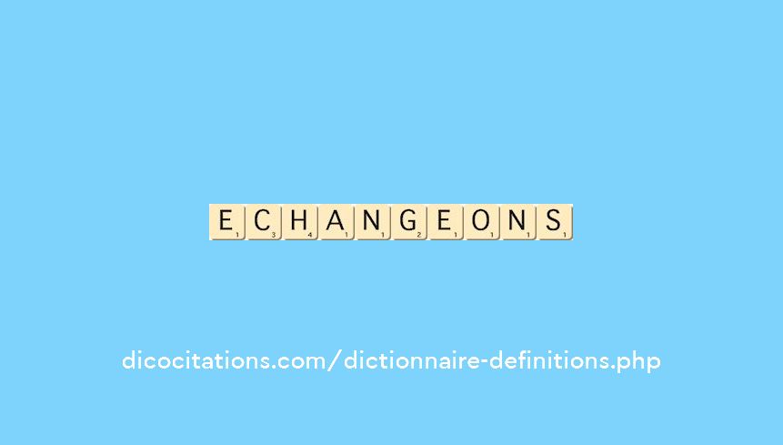 echangeons echangeons